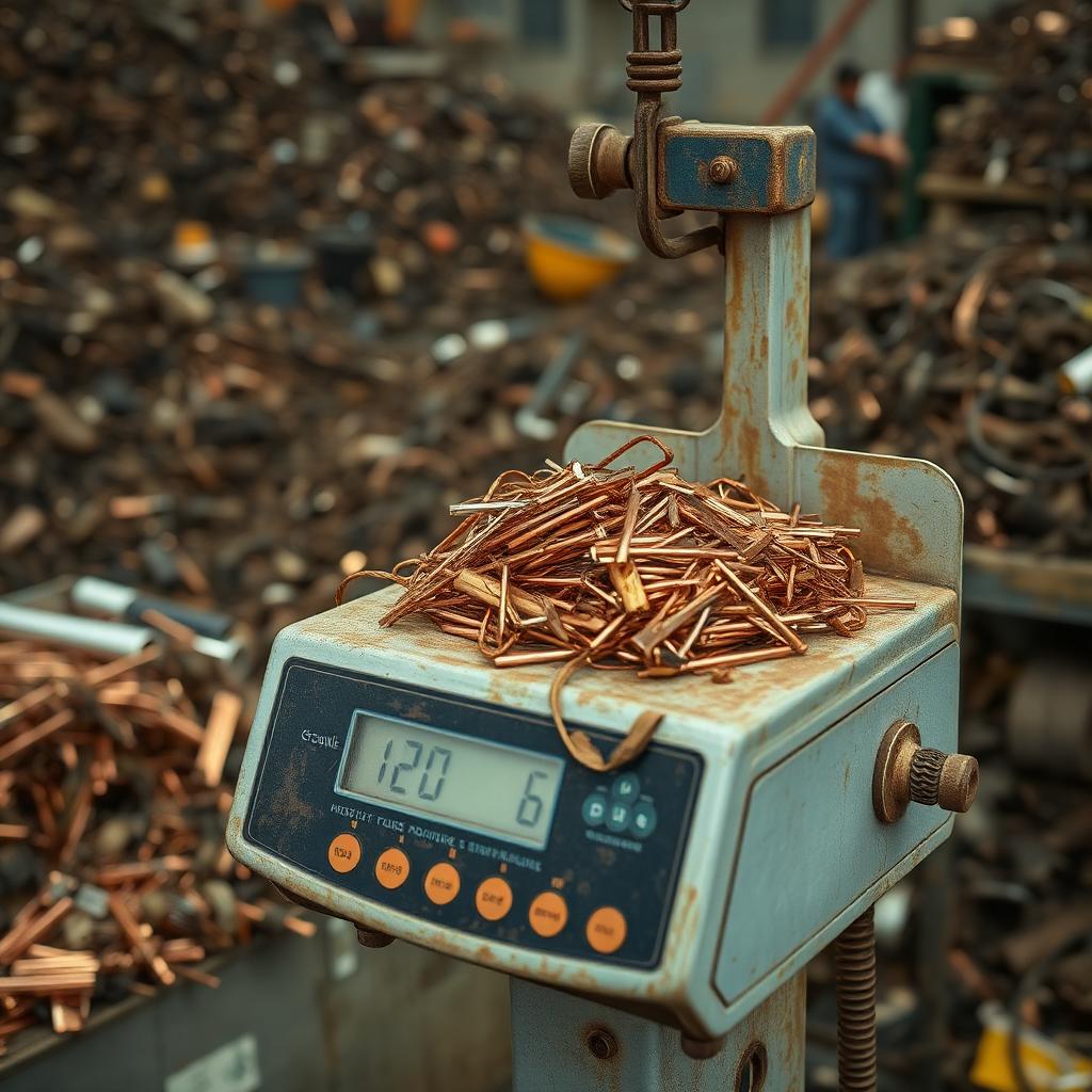 Scale weighing copper